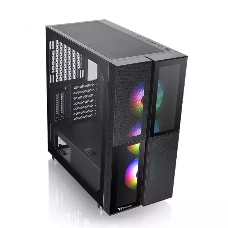 Caixa de PC Thermaltake Versa T26 TG ARGB Midi Tower preto