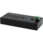 Hub USB Exsys EX-11247HMS 7 portas Calha DIN com proteção ESD de 15 kV