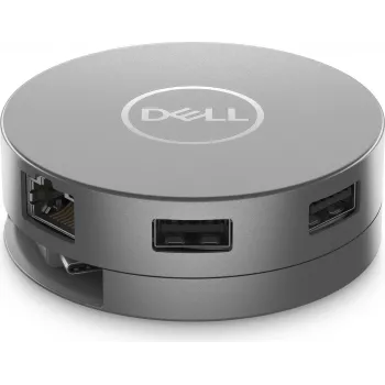 DELL adaptador multiporta USB-C 6 em 1 - DA305 - com fios - USB 3.2 Gen 2 (3.1 Gen 2) Type-C - 10,100,1000 Mbit/s - prata - 3840 x 2160 píxeis - Dell (5H1R0)