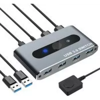Techly Switch USB 3.0 2 entradas PC 4 saídas - 4 portas - USB 2.0
