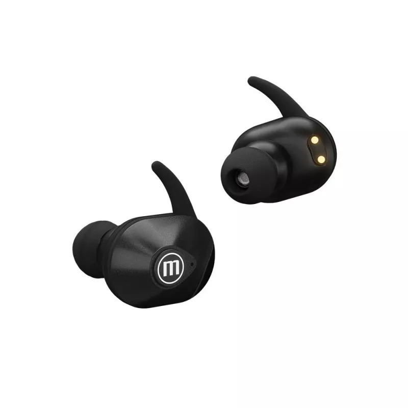 MAXELL MINI DUO Auscultadores sem fios in-ear com estojo de carregamento preto