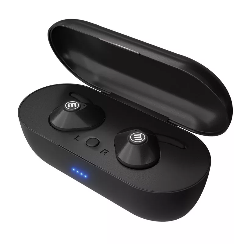 MAXELL MINI DUO Auscultadores sem fios in-ear com estojo de carregamento preto