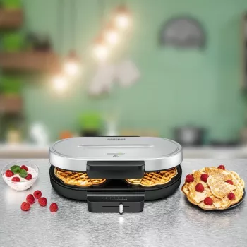 Rommelsbacher WA 1250 Máquina de waffles 2 waffles 1250 W prateado