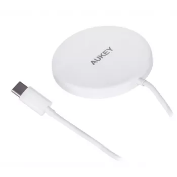 AUEKY Aircore Magnetic LC-A1 Carregador magnético sem fios QI USB-C 15W Branco