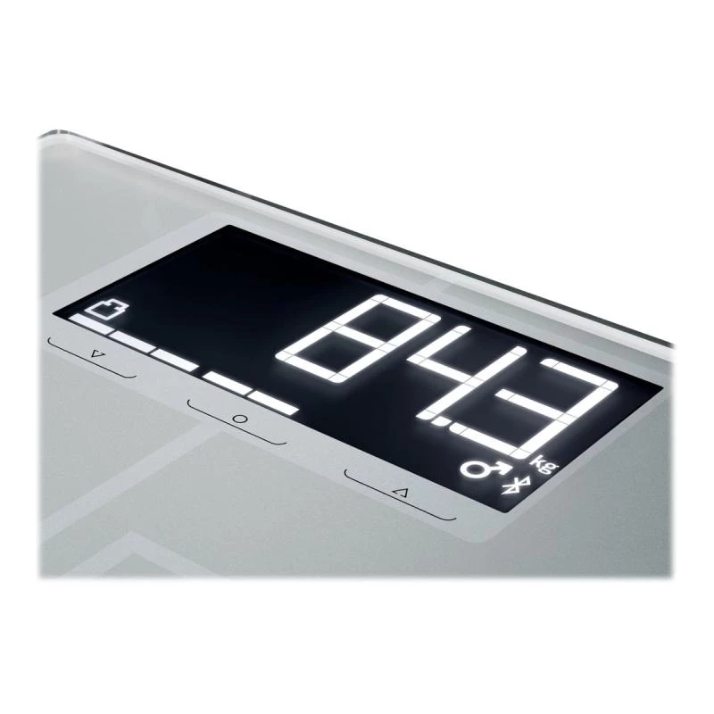 Soehnle Shape Sense Connect 200 Balança de pessoas eletrónica retangular Prateada