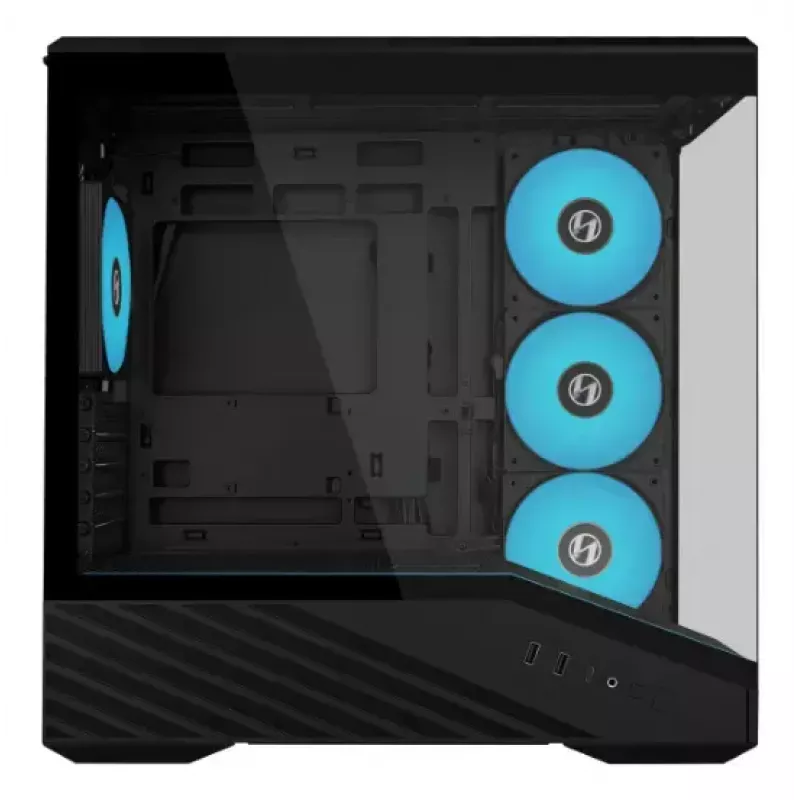 Caixa de PC Mini-Tower Lian Li Vector V100R MINI — Mini-ITX/Micro-ATX, vidro temperado, 3x120mm lateral + 1x120mm ventoinha traseira, 2x 2,5 polegadas + 1x 3,5 polegadas baías, preto