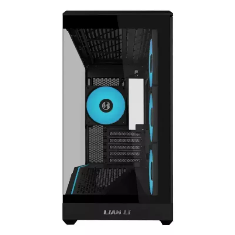 Caixa de PC Mini-Tower Lian Li Vector V100R MINI — Mini-ITX/Micro-ATX, vidro temperado, 3x120mm lateral + 1x120mm ventoinha traseira, 2x 2,5 polegadas + 1x 3,5 polegadas baías, preto