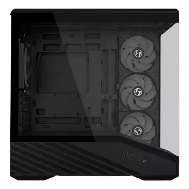 Caixa de PC Mini-Tower Lian Li Vector V100R MINI — Mini-ITX/Micro-ATX, vidro temperado, 3x120mm lateral + 1x120mm ventoinha traseira, 2x 2,5 polegadas + 1x 3,5 polegadas baías, preto