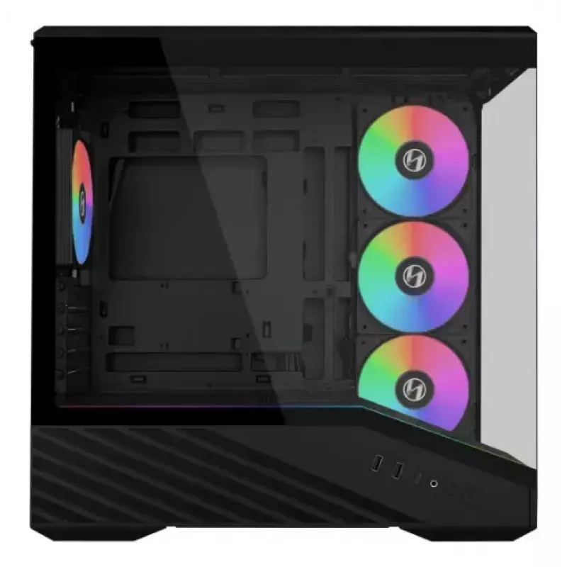 Caixa de PC Mini-Tower Lian Li Vector V100R MINI — Mini-ITX/Micro-ATX, vidro temperado, 3x120mm lateral + 1x120mm ventoinha traseira, 2x 2,5 polegadas + 1x 3,5 polegadas baías, preto