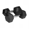 Halteres de ferro fundido emborrachados HEX 2x9 kg REBEL ACTIVE