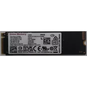 SSD M.2 PCIe NVMe interno, Lenovo 256 GB, MPN 5SS1D71750