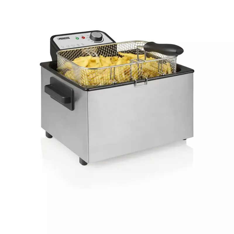 Fritadeira Princess 184090 — fritadeira elétrica de mesa compacta, cesto removível, aço inoxidável