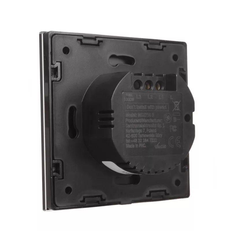 Interruptor de luz de parede MACLEAN MCE710B controlo tátil único, placa de parede integrada compatível
