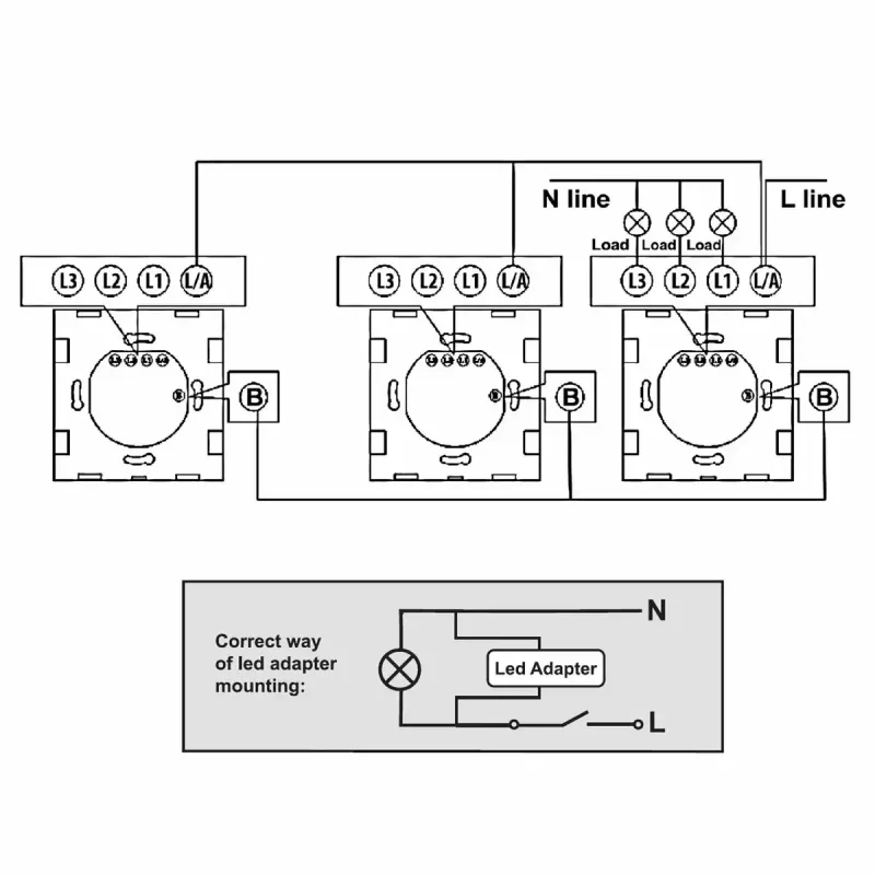 Maclean MCE712B Interruptor de luz tátil, duplo (comutador/cruzamento), preto