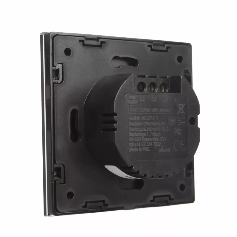 Maclean MCE712B Interruptor de luz tátil, duplo (comutador/cruzamento), preto