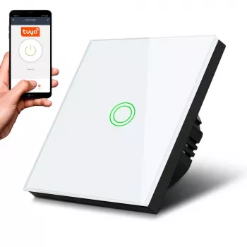 Interruptor de luz tátil Wi‑Fi inteligente MACLEAN MCE715W — operação tátil, conectividade Wi‑Fi