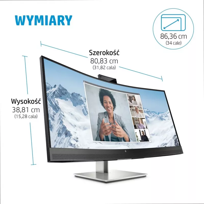 Monitor HP E34m G4 34 polegadas Wide Quad HD 3440 x 1440 píxeis