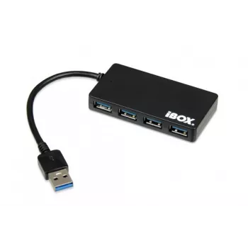Hub de interface iBox IUH3F56 USB 3.2 Gen 1 (3.1 Gen 1) Type-A 5000 Mbit/s Preto