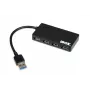 Hub de interface iBox IUH3F56 USB 3.2 Gen 1 (3.1 Gen 1) Type-A 5000 Mbit/s Preto