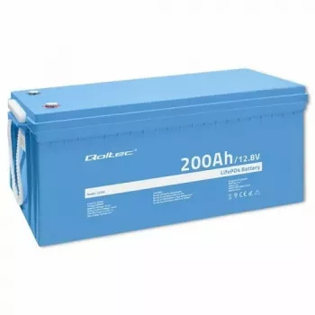 Bateria de veículo Qoltec 53707 Lítio-Ferro-Fosfato 200 Ah 12,8 V