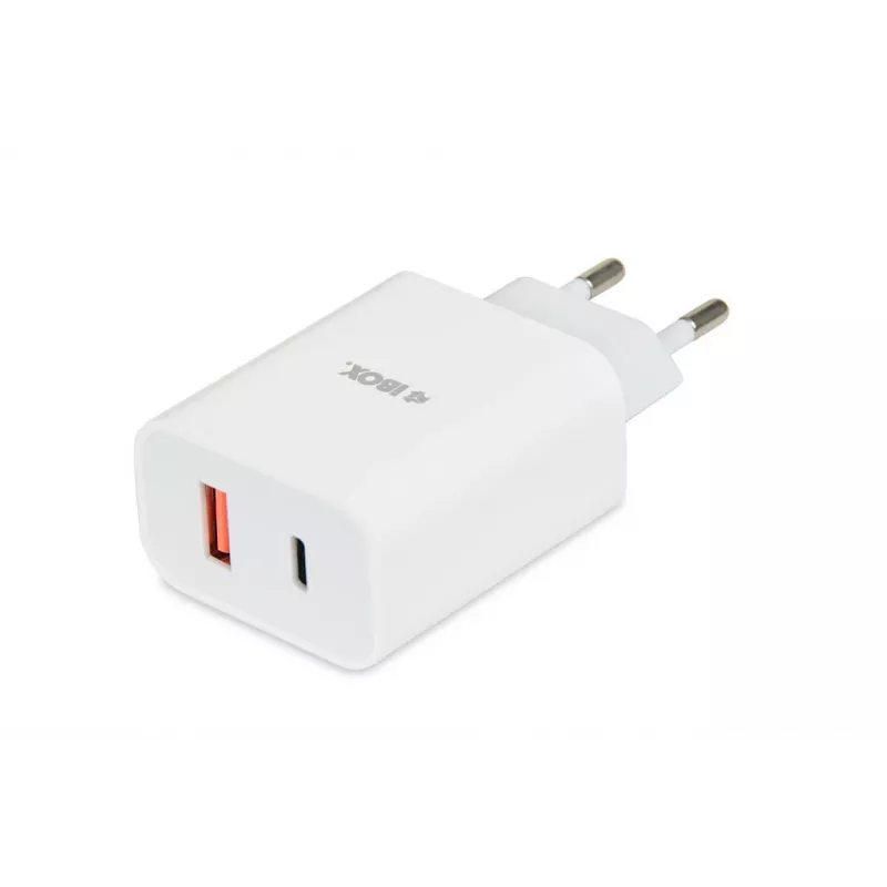 Carregador de interior iBox C-36 Universal Branco Carregamento rápido USB