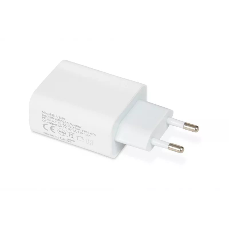 Carregador de interior iBox C-36 Universal Branco Carregamento rápido USB