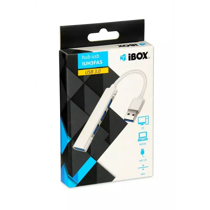Hub USB IBOX IUH3FAS — 1× USB 3.0, 3× USB 2.0