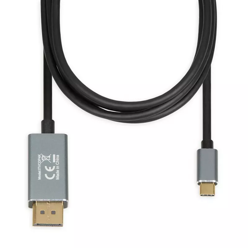 Adaptador de cabo de vídeo IBOX ITVCDP4K USB Type-C para DisplayPort 1,8 m Preto