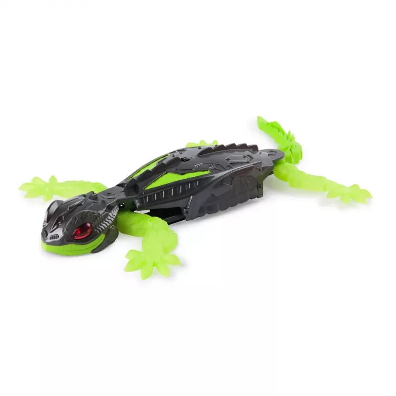 HEX BOTS | Robô lagarto gecko RC interativo de parede | Verde/Cinzento