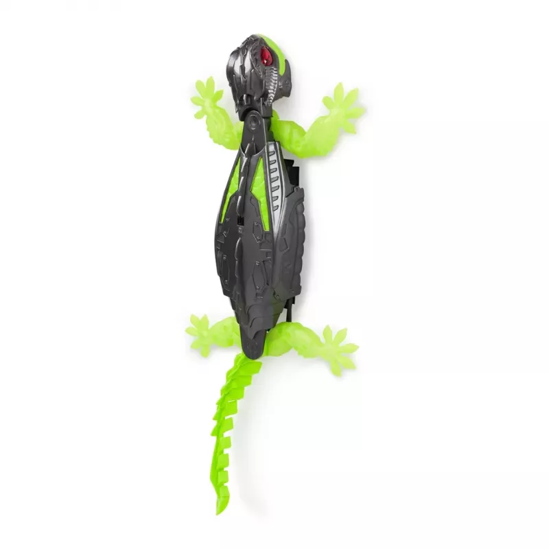 HEX BOTS | Robô lagarto gecko RC interativo de parede | Verde/Cinzento