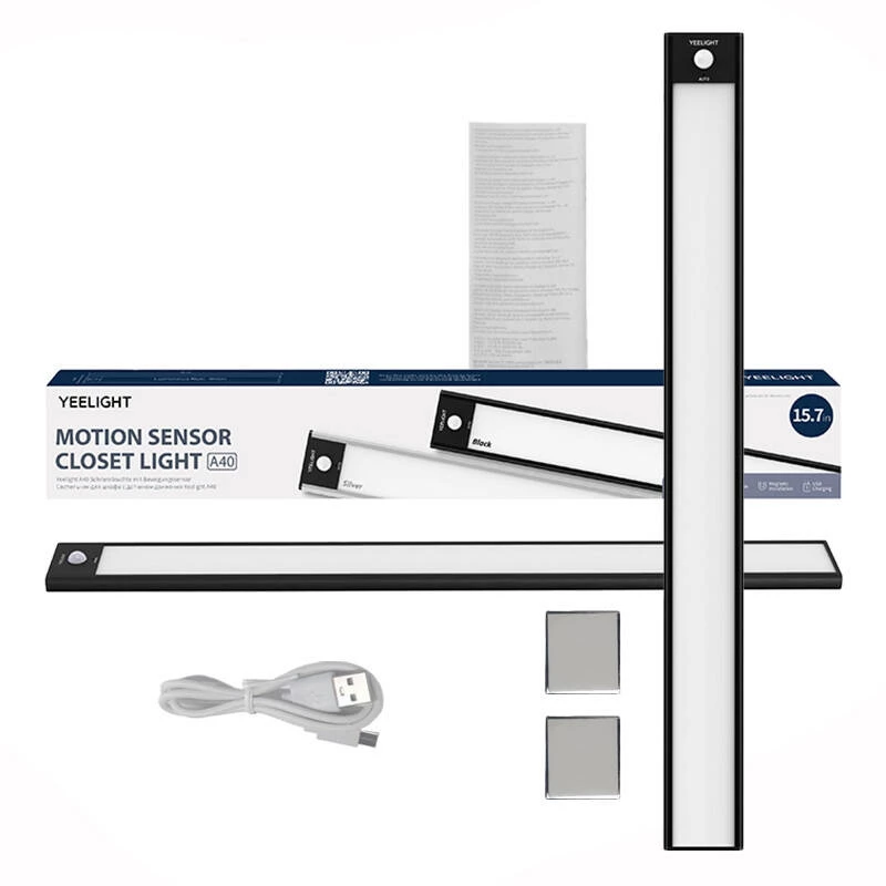 Luz de armário com sensor de movimento Yeelight Closet Light YLBGD-0045 40 cm preto 4000 K
