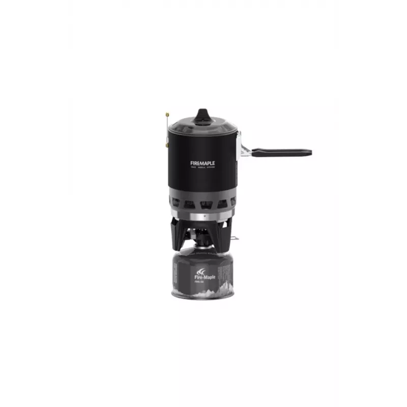 Fogão de campismo portátil Fire‑maple FMS‑X3 Preto — compacto, panela leve