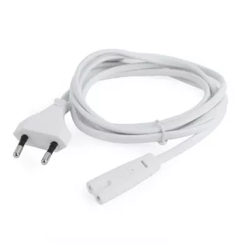 Cabo de alimentação Gembird PC-184/2-W — 1,8 m, ficha Type-C macho para conector C8 fêmea, branco