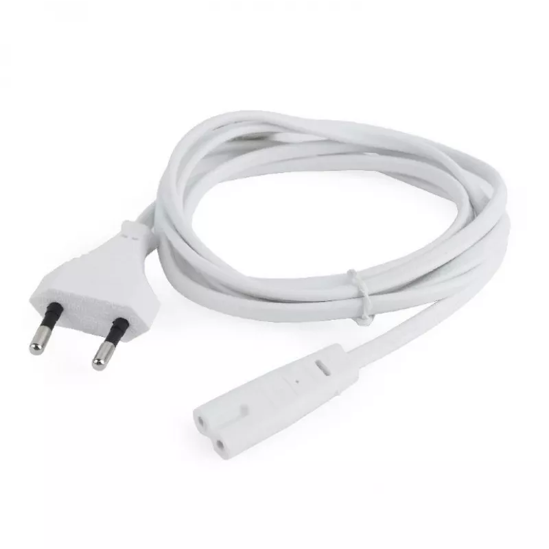 Cabo de alimentação Gembird PC-184/2-W — 1,8 m, ficha Type-C macho para conector C8 fêmea, branco