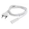 Cabo de alimentação Gembird PC-184/2-W — 1,8 m, ficha Type-C macho para conector C8 fêmea, branco