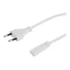 Cabo de alimentação Gembird PC-184/2-W — 1,8 m, ficha Type-C macho para conector C8 fêmea, branco