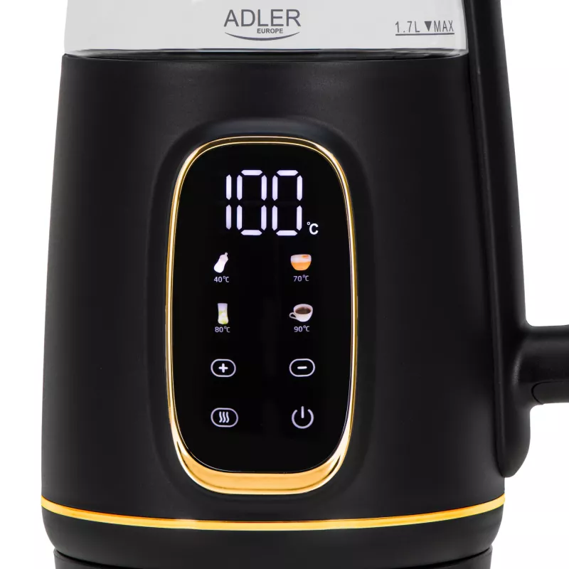 ADLER AD 1305 chaleira preto-dourado