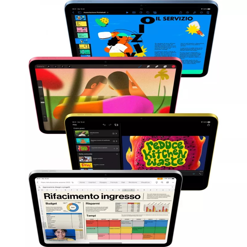 Apple iPad 10.ª geração 10,9 polegadas Wi‑Fi 64 GB – prateado, 27,7 cm (10,9), 2360 × 1640 píxeis, 64 GB, iPadOS 16, 477 g, prateado
