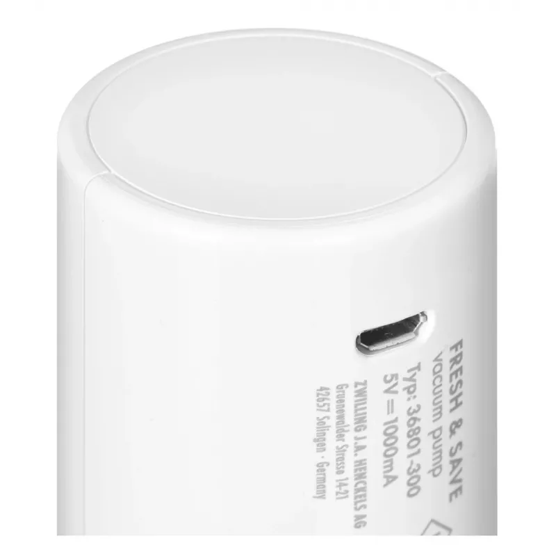 Bomba de vácuo ZWILLING FRESH & SAVE 19 cm, modelo 36801-300-0, branco