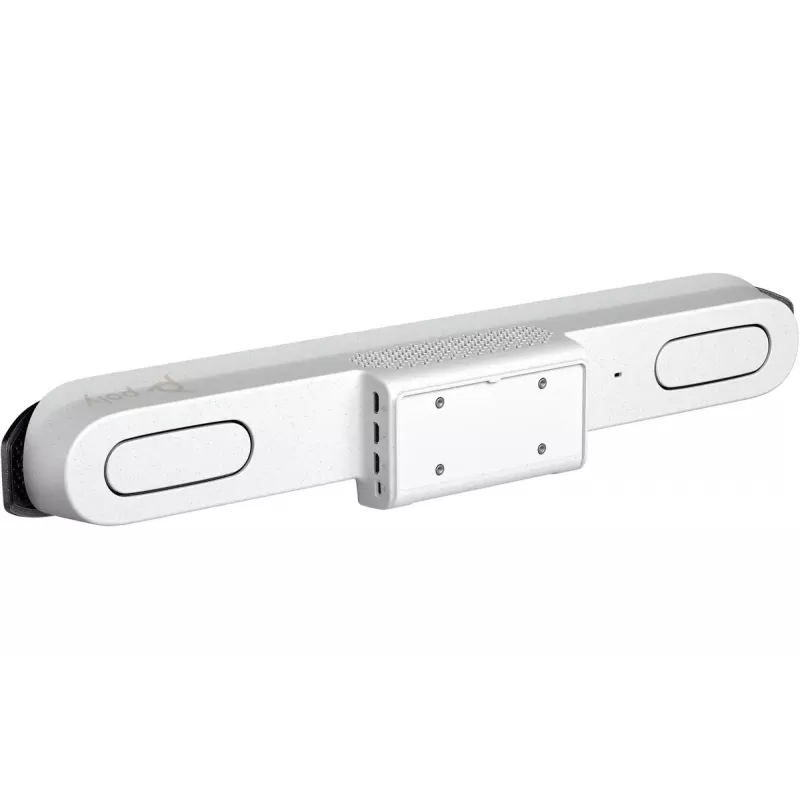 HP POLY POLY Studio X52 barra de vídeo tudo-em-um — 4K UHD, 30 fps, campo de visão de 95°, zoom digital de 5x, Wi‑Fi, Bluetooth, Android, branco