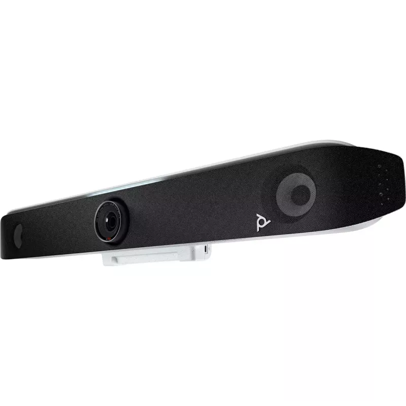 HP POLY POLY Studio X52 barra de vídeo tudo-em-um — 4K UHD, 30 fps, campo de visão de 95°, zoom digital de 5x, Wi‑Fi, Bluetooth, Android, branco