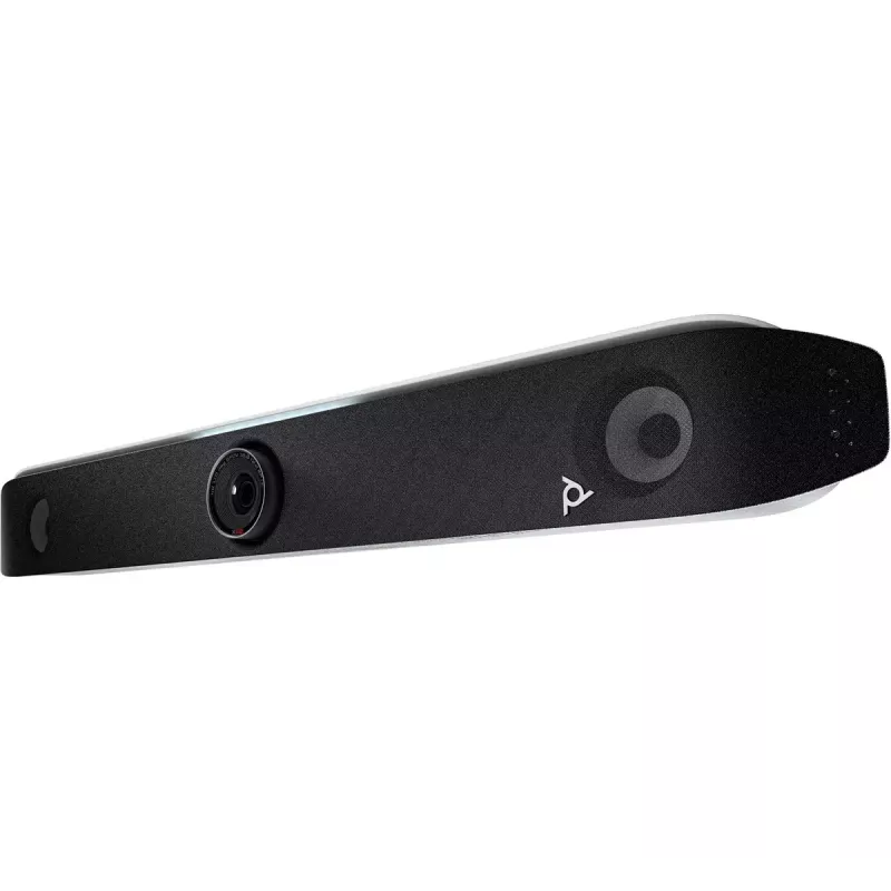 HP POLY POLY Studio X52 barra de vídeo tudo-em-um — 4K UHD, 30 fps, campo de visão de 95°, zoom digital de 5x, Wi‑Fi, Bluetooth, Android, branco