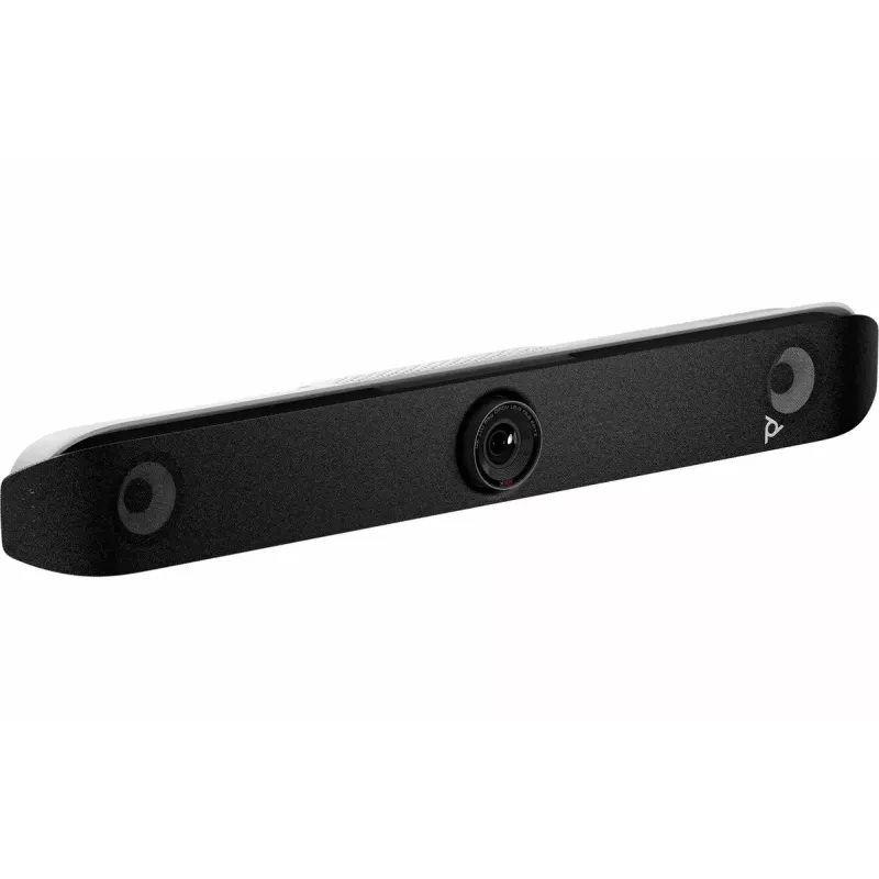 HP POLY POLY Studio X52 barra de vídeo tudo-em-um — 4K UHD, 30 fps, campo de visão de 95°, zoom digital de 5x, Wi‑Fi, Bluetooth, Android, branco