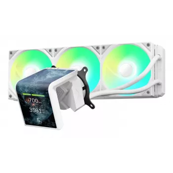Refrigeração líquida para CPU TRYX PANORAMA SE ARGB 360 com ecrã 3D-AMOLED, radiador de 360 mm