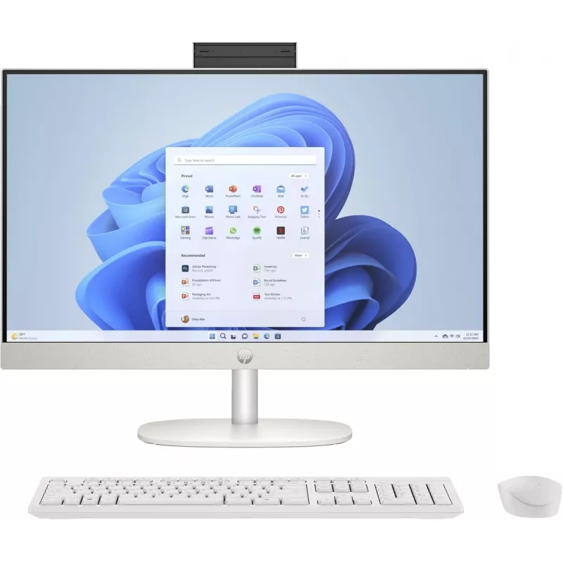 HP 24-cr0312nw AMD Ryzen™ 5 7520U 60,5 cm (23,8) 1920 x 1080 px PC tudo-em-um 16 GB LPDDR5-SDRAM 512 GB SSD Windows 11 Home Wi-Fi 6 (802.11ax) branco