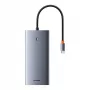 Hub 13in1 Baseus PortalJoy USB-C para HDMI+DP+VGA+C+USB+PD+RJ45+SD/TF+3,5mm (cinzento)