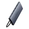 Hub 13in1 Baseus PortalJoy USB-C para HDMI+DP+VGA+C+USB+PD+RJ45+SD/TF+3,5mm (cinzento)