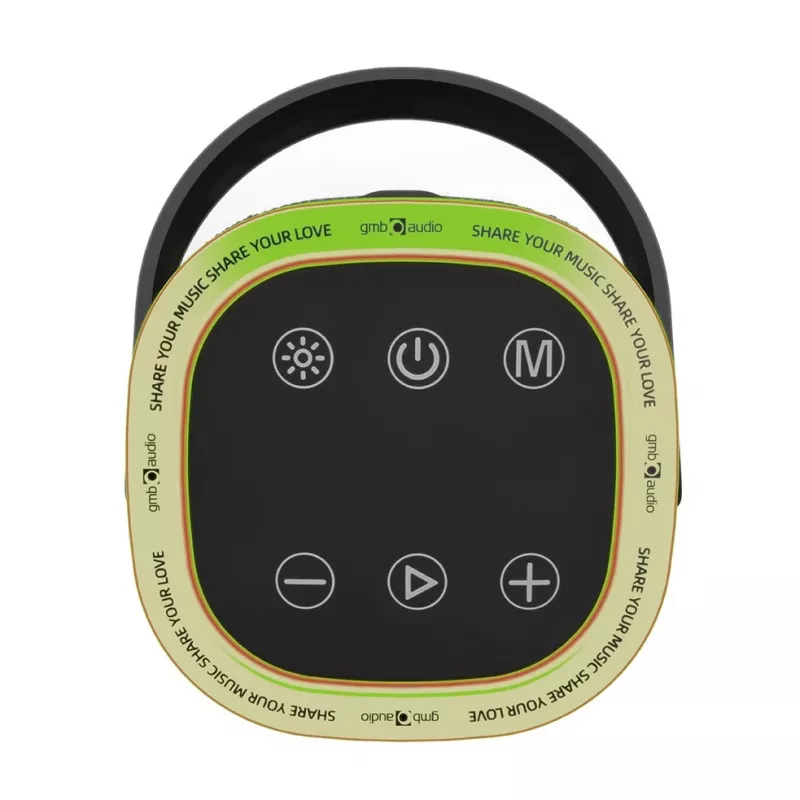 Altifalante portátil GEMBIRD SPK-BT-LED-06, Bluetooth, LED integrado, bateria recarregável