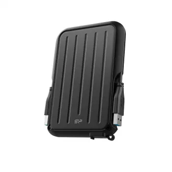 Disco externo Silicon Power A66 2TB USB 3.2 Gen 1 (USB-A) preto, alimentado pelo bus, resistente à água