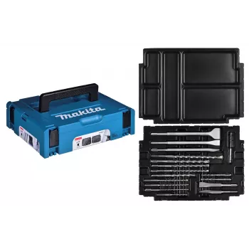 CONJUNTO DE BROCAS SDS + CINZÉIS MAKITA 17 peças EM MALA MAKPAC